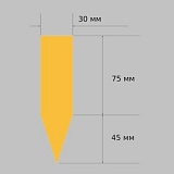 бирка-колышек желтая 30x120 мм